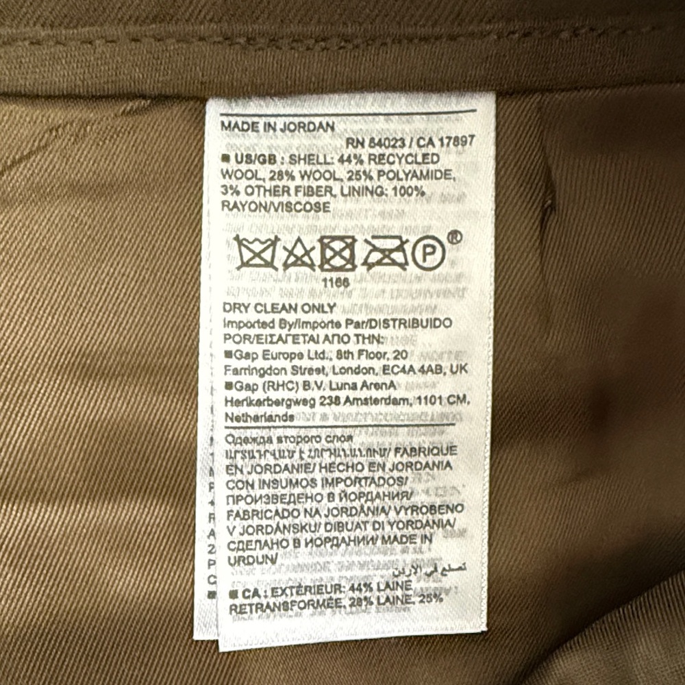 B36 Banana Republic Women’s 14 Plus Size Dark Olive Green High-Waist Pants - Picture 3 of 5